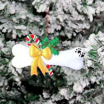 Подвеска в виде собачьей кости из смолы, рождественское украшение в виде кости, украшение на рождественскую елку для домашних собак, подарок любителю собак A
