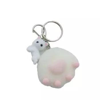 Подвеска в виде стайного кота, забавный брелок в виде стайного кота, брелок в виде стайного кота для пары розовый