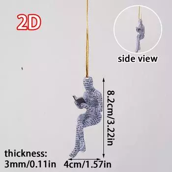Подвеска в виде статуи чтения Женская подвеска из акриловой целлюлозы Подвеска для чтения женщины
