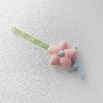 Подвеска в виде сумки цвета конфет, милый девчачий маленький цветок, подвеска в виде школьной сумки, декоративный брелок, шнурок зелёный