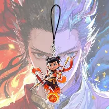 Подвеска в виде торта-лотоса Nezha 2 Devil, детский морской мультфильм, аниме, дорогая цепочка для мобильного телефона Nezha Ao Bing, подвеска