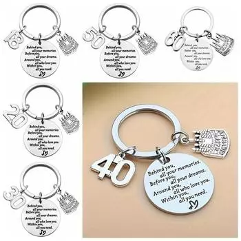 Подвеска в виде торта Подарки на день рождения Брелок на день рождения Подарок на день рождения Брелок Друзья 60th