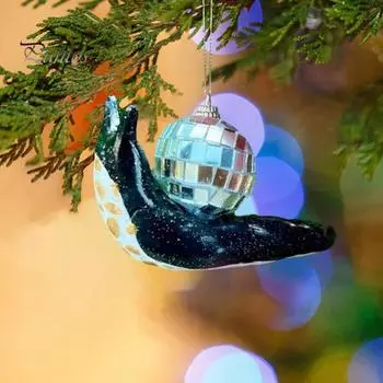 Подвеска в виде улитки из смолы с отражающим диско-шаром, блестящая подвесная диско-улитка для автомобиля, рождественской елки, Deor фиолетовый