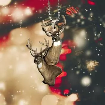 Подвеска в виде утки кряквы 2D, плоский акриловый олень, подвесное украшение, легко повесить на рождественскую елку, украшение для зеркала заднего вида автомобиля, рюкзак A