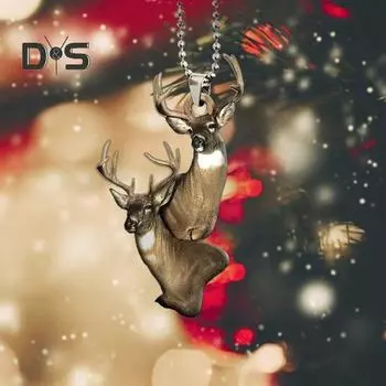 Подвеска в виде утки кряквы 2D, плоский акриловый олень, подвесное украшение, легко повесить на рождественскую елку, украшение для зеркала заднего вида автомобиля, рюкзак B