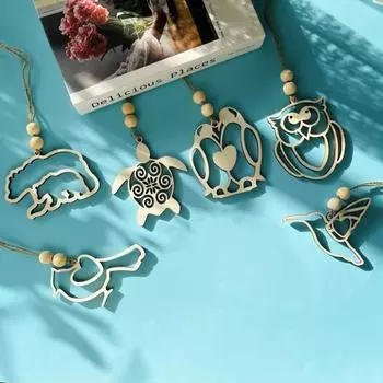 Подвеска в виде животного дружбы, деревянное подвесное украшение в виде животного сестринства с картой истории, украшение в виде животного любви и дружбы, подарок для женщин, племени Elephant