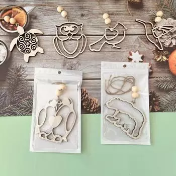 Подвеска в виде животного дружбы, деревянное украшение в виде животного сестринства с картой истории любви Penguin