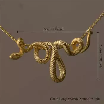 Подвеска в виде змеи для мужчин с оригинальным дизайном, ювелирные изделия в стиле панк-хип-хоп, идеальный подарок на день рождения, золотисто-серебристая идея для него, уникальное ювелирное украшение для вечеринки золотистый