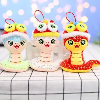 Подвеска в виде змеи на удачу, мягкая игрушка-талисман для весеннего фестиваля, зодиак