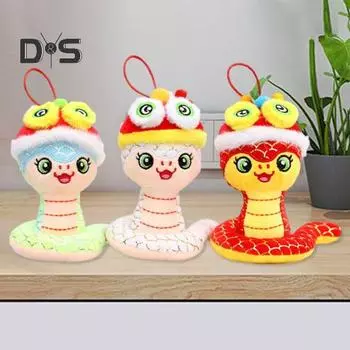 Подвеска в виде змеи на удачу, мягкая игрушка-талисман для весеннего фестиваля, декор в виде змеи по знаку зодиака, подарок на лунный Новый год 1pc A