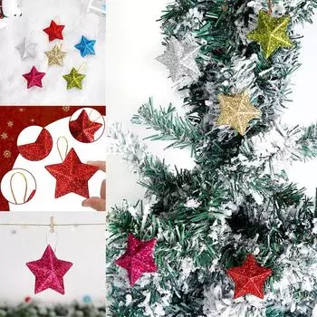 Подвеска в виде звезды Подвеска в виде пентаграммы Рождественские украшения Украшение на рождественскую елку Трехмерное Новое 5*5cm