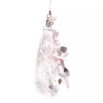 Подвеска-вилка-бабочка, ремешок для мобильного телефона с бусинами, цепочки для телефона ручной работы, съемный шнурок для телефона, брелоки для кошелька, сумки A