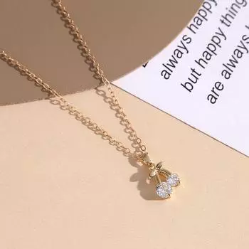 Подвеска-вишенка из циркония с медным покрытием, DIY аксессуары для волос, ожерелье, ювелирная фурнитура, цепочка для ключицы для одежды, подвеска