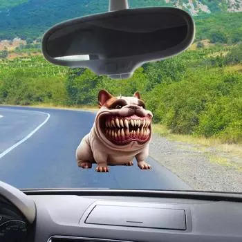 Подвеска Yousheng Bulldog, украшение на зеркало заднего вида автомобиля с шнурком, легко подвешивается, симпатичное рождественское подвесное украшение в форме собаки