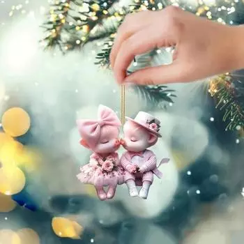 Подвеска Yousheng Cartoon Pig, подвесное украшение со шнурком, легко подвешивается, рождественские подвесные украшения, акриловые украшения Little Pig