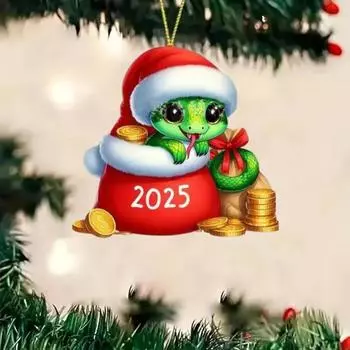 Подвеска Yousheng Christmas Snowman, подвесное украшение со шнурком, легко подвешивается, мультяшный акриловый кулон, украшение на рождественскую елку F