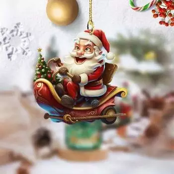 Подвеска Yousheng Santa Claus Christmas, подвесное украшение с шнурком, легко подвешивается, очаровательное рождественское украшение, подвеска для школьного рюкзака Santa Claus