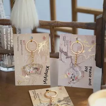 Подвеска Zao Mo Changan Joy из акрила золота: Элегантный брелок в национальном стиле