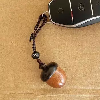 Подвеска Желудь Шишка Фундук Откручивающийся DIY Аксессуары, Брелок Подвеска в машину Аксессуары для рюкзака Brown