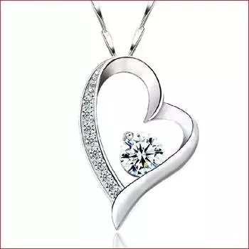 Подвеска Женская мода Посеребренная подвеска Вечное сердце Любовь ожерелье Подвеска
