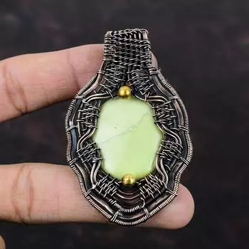 Подвеска-змеевик, подвеска из медной проволоки, ювелирное изделие с драгоценными камнями, подвеска ручной работы, ювелирное изделие из медной проволоки, подарок для нее, кулон в этническом стиле