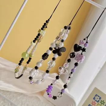 Подвеска-звезда в виде банта для телефона с подвеской в виде веревки, бисерные брелки для ключей, модные банты, брелок для ключей, украшения для телефонов, сумок для ключей