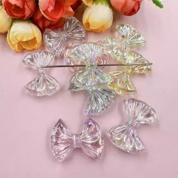 Подвески 10 шт. акриловые DIY бисерные аксессуары ручной работы материал DIY для ожерелья серьги изготовление ювелирных изделий около 21,6 мм * 28,4 мм бусины-бабочки с отверстием оранжевый