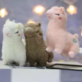 Подвески альпака мягкие куклы милые автомобильные брелоки модные овечки кулон рюкзак декор розовый