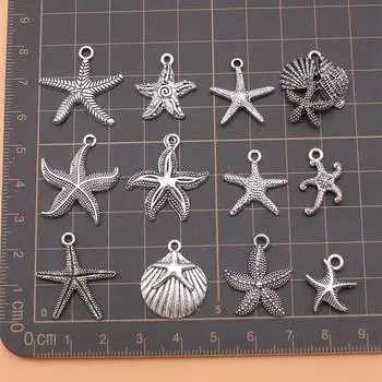 Подвески аксессуары для ювелирных изделий Ювелирные подвески в форме морской звезды Популярные 12 шт./компл.