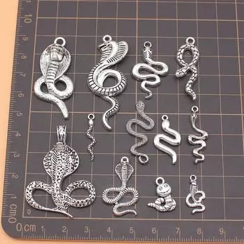 Подвески, аксессуары для ювелирных изделий, змеиные компоненты, сделай сам, 12 шт./компл.