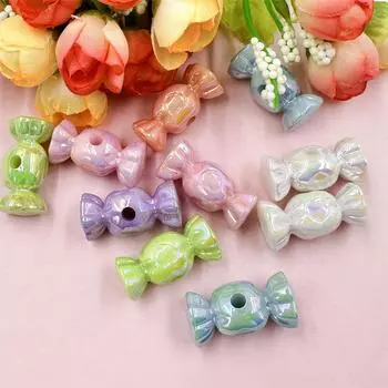 Подвески DIY Изготовление ювелирных изделий Конфетные бусины 10 шт. Ремесло 13,2 мм * 28,7 мм для ожерелья Серьги Материал ручной работы DIY Бисероплетение Аксессуар Акрил с отверстием зелёный