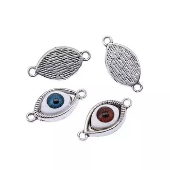 Подвески для глаз античного серебряного цвета 30x15 мм торговой марки: WYISYWG 3 шт. аксессуары для рукоделия