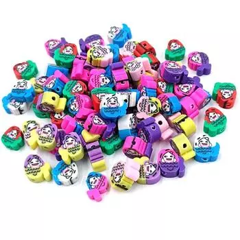 Подвески для изготовления ожерелья и браслета, разноцветные, ручная работа, материал 10 шт., мультяшные рыбки, звезды, креативные свободные бусины, бабочки, сердца, бусины Cartoon Fish