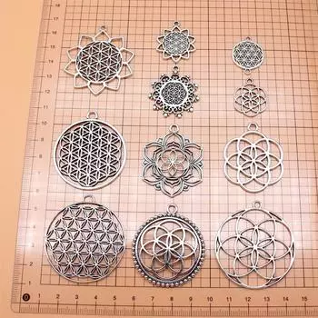 Подвески для изготовления ювелирных изделий «Цветок жизни» Подвеска для сотового телефона «сделай сам» 11 шт./компл.