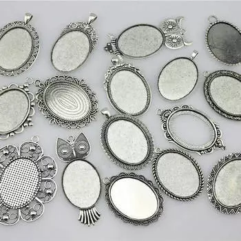 Подвески для изготовления ювелирных изделий, комплект, кулон, ювелирные изделия «сделай сам», аксессуары, смешанные овальные квадратные случайные подвески со смешанной нижней частью