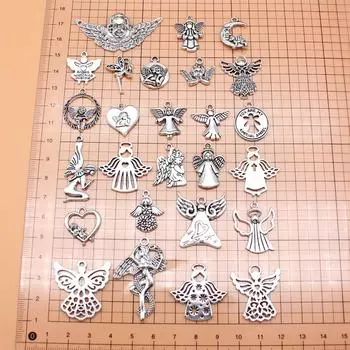Подвески для изготовления ювелирных изделий, компоненты ангела, новые, 26 шт./компл.
