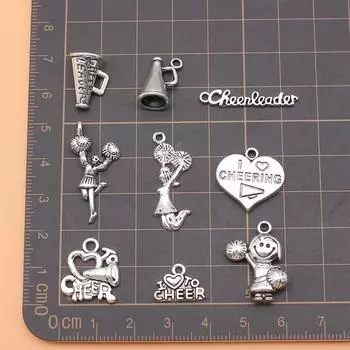 Подвески для изготовления ювелирных изделий, материалы для болельщиков, тренд, 9 шт./компл.