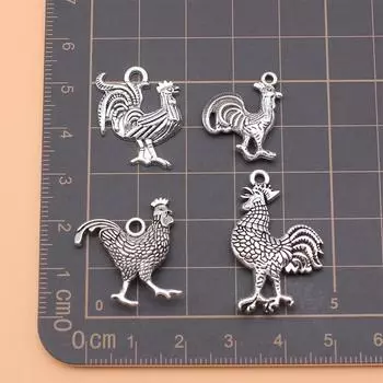 Подвески для изготовления ювелирных изделий, милые предметы в виде петуха, тренд, 4 шт./компл.