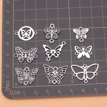 Подвески для изготовления ювелирных изделий, разъем-бабочка, ювелирные подвески, новые, 9 шт./компл.