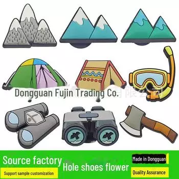 Подвески для обуви Crocs в виде мультяшных цветов - аксессуары для украшения улицы