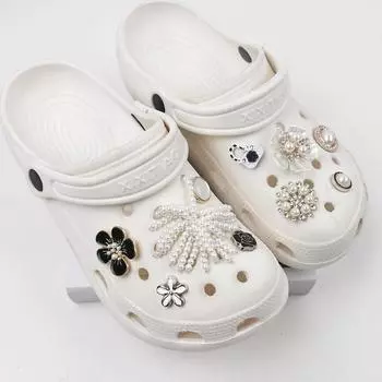 Подвески для обуви «сделай сам», цветок, жемчуг, украшение, пряжка, аксессуары для обуви, детский подарок для девочек