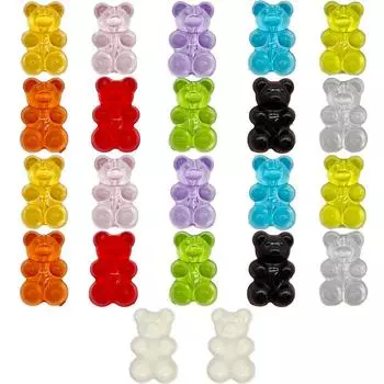 Подвески для обуви в виде мультяшного медведя из смолы - милые аксессуары для садовой обуви в подарок фиолетовый