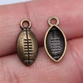 Подвески для регби-футбола, винтажные принадлежности для изготовления ювелирных изделий