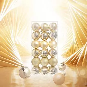 Подвески для рождественской елки Премиум Легко повесить Прочный рождественский кулон Подвесные украшения из рождественских шаров Подвески для рождественской елки для фестиваля 3cm