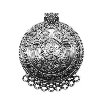 Подвески для рукоделия бренда: WYISYWG античное серебро, резные подвески в виде птицы Феникс, 55x69 мм, 1 шт.