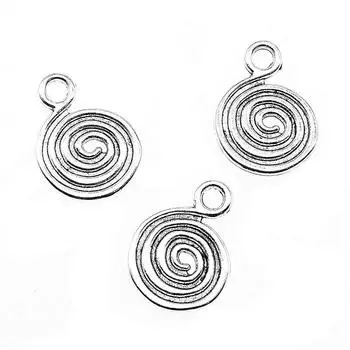 Подвески для рукоделия бренда: WYISYWG Античные серебряные круглые подвески-бирки с джакузи 17x12 мм, 10 шт.