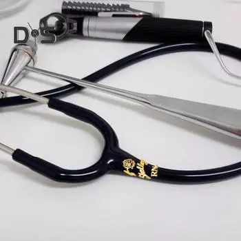 Подвески для стетоскопа с идентификационной биркой из полированной титановой стали, именная бирка для стетоскопа, праздничный подарок для врача, медсестры, помощника врача A