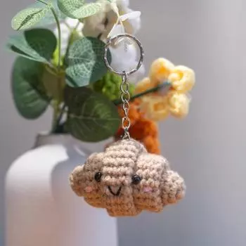 Подвески для сумочки ручной работы, брелок, кулон, мини-размер, очаровательный внешний вид, кулон, вязаный крючком, украшение для автомобильного ключа хаки