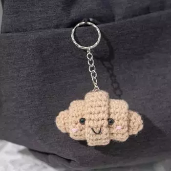 Подвески для сумочки ручной работы, брелок, кулон, мини-размер, очаровательный внешний вид, кулон, вязаный крючком, украшение для автомобильного ключа хаки