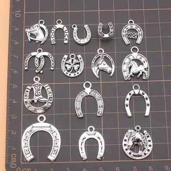 Подвески для ювелирных изделий Подковы на удачу Поделки ручной работы 15 шт./компл.